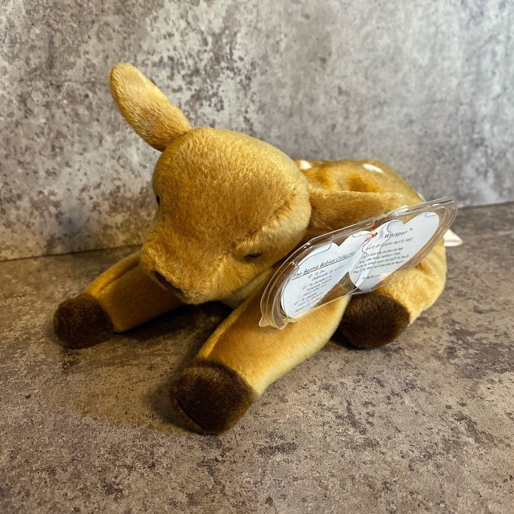 TY Beanie Baby Whisper Deer Fawn Vintage 90s NEW